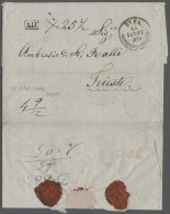 Cover Greece -  Pre Adhesives  / Stampless Covers: 1839, EL From SYRA To Trieste, Trea - ...-1861 Prephilately