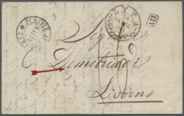 Cover Greece - Specialities: DISINFECTED MAIL: 1843, EL From Syra To Livorno Showing 2 - Sonstige & Ohne Zuordnung