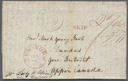 Cover Great Britain -  Pre Adhesives  / Stampless Covers: 1834, EL To Canada, Sent By - ...-1840 Precursores