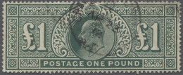 O Great Britain: 1902-1911, König Edward VII., Die Vier Höchsten Werte Zusammen, A - Oblitérés