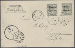 PPC British Post In Morocco: 1905-1908, Acht Verschiedene Ansichtskarten Aus Einer K - Otros