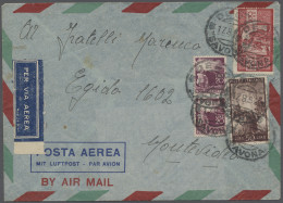 Air Mail Italy: 1950, Demokratie, Zweimal 20 Lire, Einmal 50 Und 100 Lire Als 190-Lire-Po - 1961-70: Poststempel