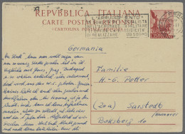 GA Italy - Postal Stationary: 1955, Antwortpostkarte 1951, Quadriga 35 L. Karmin, A - Entero Postal