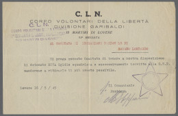 Cover Italy - Specialities: 1945, Zwei Dokumente Des Italienischen Militärischen Wider - Sonstige