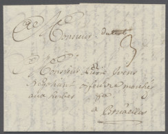 Cover Luxembourg -  Pre Adhesives  / Stampless Covers: 1762, ATTERT, "D'attert" Handsc - ...-1852 Prephilately