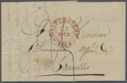 Cover Luxembourg -  Pre Adhesives  / Stampless Covers: 1834, NEUFCHATEAU, Roter Zweikr - ...-1852 Préphilatélie