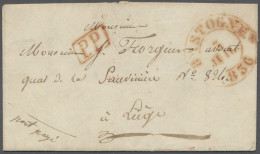 Luxembourg -  Pre Adhesives  / Stampless Covers: 1836, BASTOGNE, Roter Zweikreis - ...-1852 Vorphilatelie