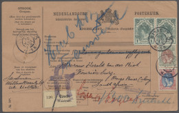 Cover Netherlands: 1909, Cpl. Parcel Card From UTRECHT Bearing 25c, 50c And 1g. (x2) T - Covers & Documents