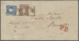 Brf. Österreich: 1860, HÜTTELDORF, Selt. Postablagestempel Auf Feinem Brief Mit 10+15 - Cartas & Documentos