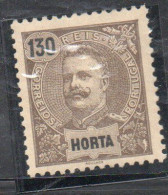 HORTA PORTUGUESE INDIA INDE PORTOGHESE AZORES AZZORRE 1897 1905 KING CARLOS OVERPRINTED 130r MH - Altri & Non Classificati