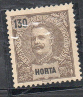 HORTA PORTUGUESE INDIA INDE PORTOGHESE AZORES AZZORRE 1897 1905 KING CARLOS OVERPRINTED 130r MH - Sonstige & Ohne Zuordnung