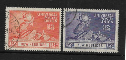 NEW HEBRIDES 1949 UPU 10c, 15c SG 64/65 FINE USED Cat £3 - Used Stamps