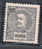 HORTA PORTUGUESE INDIA INDE PORTOGHESE AZORES AZZORRE 1897 1905 KING CARLOS OVERPRINTED 180r MH - Other & Unclassified