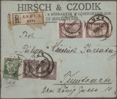 On Piece Romania: 1921, War Relief 15b. Violet (2), Parliament 50b. Lilac Horiz. Pair In - Altri & Non Classificati