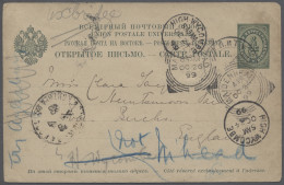 GA Russian Post In The Levante - Postal Stationery: Small Mixture Of 14 Postal Stat - Turkish Empire