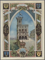GA San Marino: 1894, Offizieller Schmuckumschlag Der "Commissione Del Palazzo Del C - Lettres & Documents