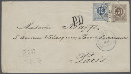 Cover Sweden: 1875, Letter To France Bearing 12+30 Oere Numeral Type Perf 13, Sent Fro - Covers & Documents