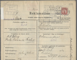 Cover Sweden: 1918, 10 Oere Oskar Franked On A Request For A Lost Registered Letter Fr - Brieven En Documenten