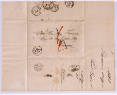 Brf. Schweiz: 1865, Unfrankierter, Waagerecht Gefalteter Faltbrief Aus Divonne, Mit I - Cartas & Documentos