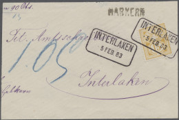 Brf. Schweiz: 1883, Kreuz über Wertschild Auf Weißem Papier, 15 C. Lebhaftgelbocker A - Covers & Documents