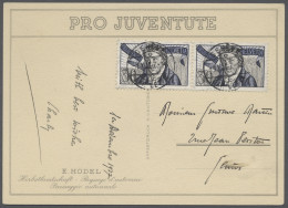 FDC Schweiz: 1927, Pro Juventute, Pestalozzi 30 Rp. Mehrfarbig, Waagrechtes Paar Als - Cartas & Documentos