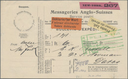 Brf. Schweiz - Besonderheiten: 1911, "Messageries Anglo-Suisses / Service Postal", We - Otros & Sin Clasificación