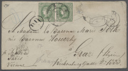 Cover Spain: 1864, 12cs. Green Horizontal Pair With Large Margins All Around On Cover - Briefe U. Dokumente