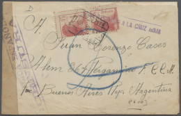 Cover Spain: 1936-39, Vier Briefe Spanisches Rotes Kreuz, Einmal Durch Vermittlung Des - Lettres & Documents