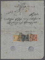 Cover Turkey: 1865, 20p. Ocker, 1 Ghr. Blau Und 5 Ghr. Ziegelrot Auf Prachtbrief - Briefe U. Dokumente