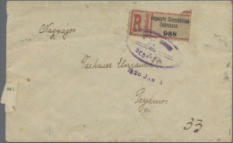 Cover Hungary: 1919, Harvester/Magyar Posta 5f. Green (3), 10f. Rose (two Pairs) In Co - Debrecen