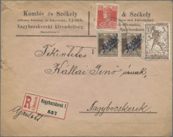 Cover Hungary: 1919, 50f. On 20f. Brown Horizontal Pair In Combination With Hungary 10 - Temesvár