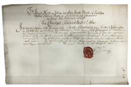 Brf. Autographen: CHRISTOPH FRIEDRICH GRAF Zu SOLMS; 1754, Dokument Vom 29. August 17 - Other & Unclassified