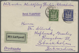 Cover Air Mail - Germany: 1924, 20.8., Erster Nachtflug Berlin-Stockholm, Feiner Brief - Poste Aérienne & Zeppelin