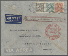 Air Mail Zeppelin Mail - Europe: 1935, Zubringerpostbrief Zur 7. Südamerikafahrt, Dänisch - Europe (Other)