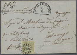 Brf. Bayern - Marken Und Briefe: 1852, 21.10., 9 Kr. Mit Teilen Der Schnittlinien Auf - Sonstige & Ohne Zuordnung