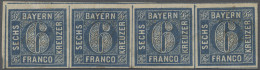~ Bayern - Marken Und Briefe: 1862, Freimarke 6 Kr. Blau Im Allseits Voll- Bis Bre - Otros & Sin Clasificación