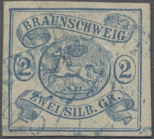 O Braunschweig - Marken Und Briefe: 1852, Wappen, 1. Ausgabe, 2 Sgr. Lebhaftpreußi - Brunswick