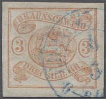 O Braunschweig - Marken Und Briefe: 1852, Freimarke 3 Sgr. Lebhaftorangerot Entwer - Brunswick