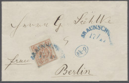 Brf. Braunschweig - Marken Und Briefe: 1852, Freimarke 3 Sgr. Lebhaftorange Voll- Bis - Brunswick