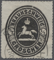 O Braunschweig - Marken Und Briefe: 1865, Freimarke 1/3 Gr. Schwarz Mit Vierseitig - Braunschweig