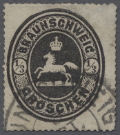 O Braunschweig - Marken Und Briefe: 1865, Freimarke 1/3 Gr. Schwarz, Entwertet Mit - Braunschweig