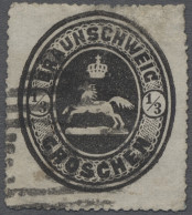 O Braunschweig - Marken Und Briefe: 1865, Freimarke 1/3 Gr. Schwarz Entwertet Mit - Brunswick