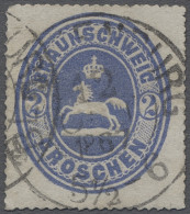 O Braunschweig - Marken Und Briefe: 1865, Freimarke 2 Gr. Blau Mit Vierseitig Voll - Brunswick