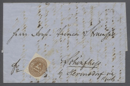 Brf. Braunschweig - Marken Und Briefe: 1865, Freimarke 3 Gr. Gelbbraun, Mit Dreiseiti - Braunschweig