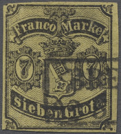 O Bremen - Marken Und Briefe: 1860, Freimarke 7 Grote Schwarz Auf (mittel)rötlichg - Bremen