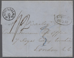 Brf. Hamburg - Schwedisch/Norwegisches Postamt: 1862, Brief Von Stockholm Nach London - Hamburg