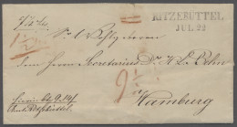 Brf. Hamburg - Postamt Ritzebüttel: 1840 (ca.), L2-Stempel "RITZEBÜTTEL JUL 22" Auf P - Hambourg
