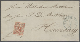 Briefstück Hamburg - Postamt Ritzebüttel: 1859, Freimarke 2 Schilling Lebhaftorangerot, All - Hamburg (Amburgo)