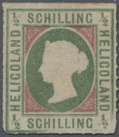 (*) Helgoland - Marken Und Briefe: 1/2 Schilling Mit Seltener Kopftype II, Farbfrisc - Helgoland