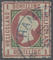 O Helgoland - Marken Und Briefe: 1867, Viktoria 1 Schilling Rosakarmin/dunkelgrün - Helgoland